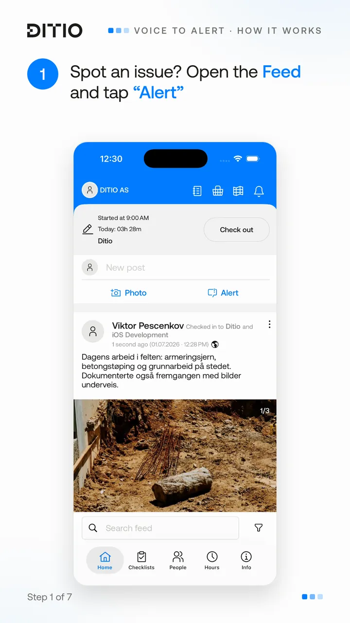 Voice to Alert – scegli il tipo di avviso (passo 1)