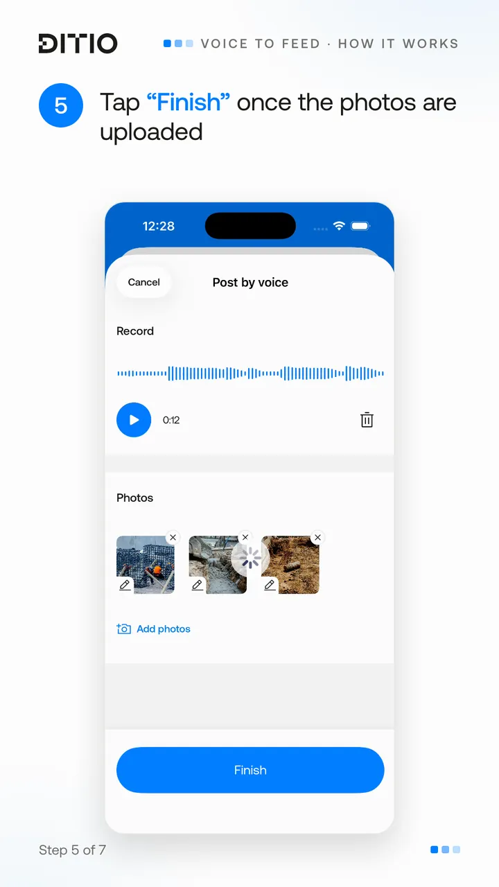 Voice to Feed – rileggi e modifica il testo (passo 5)