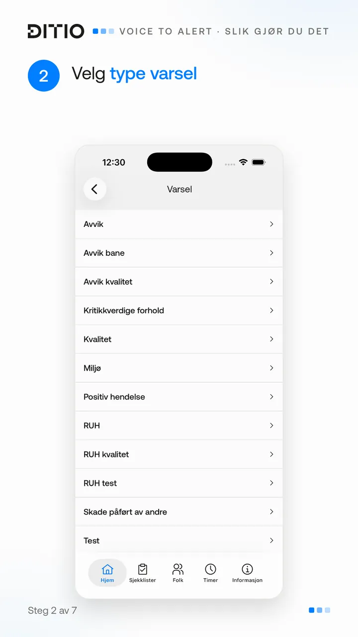 Voice to Alert – beskriv hendelsen med stemmen (steg 2)