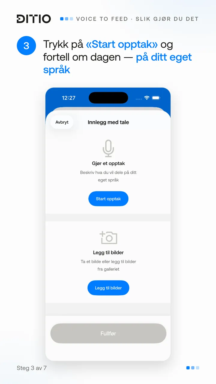 Voice to Feed – AI omgjør talen til strukturert tekst (steg 3)