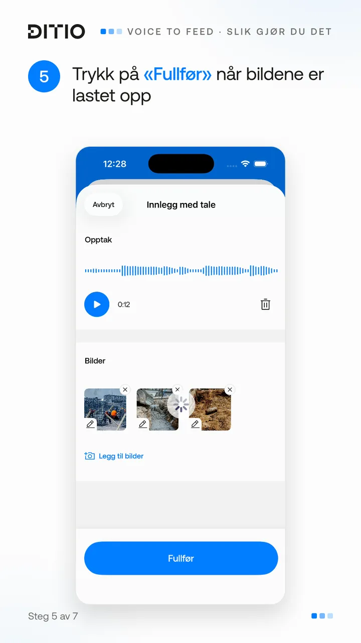 Voice to Feed – les gjennom og rediger teksten (steg 5)